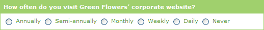 Horizontal Radio Buttons 