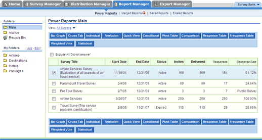 Report Manager: Survey Tools to Analyze Data - Not Just Collect It