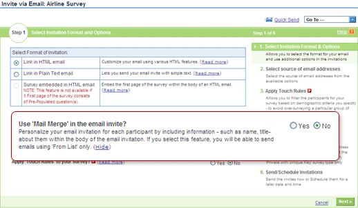 Personalize Web Survey Invitations with Mail Merge