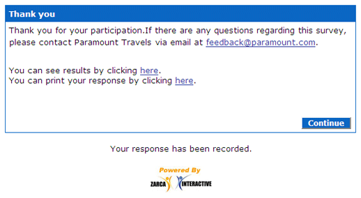 Faxed Survey Responses