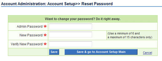 Zarca Reset Password